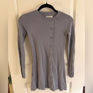 Gray Button-Up mini dress